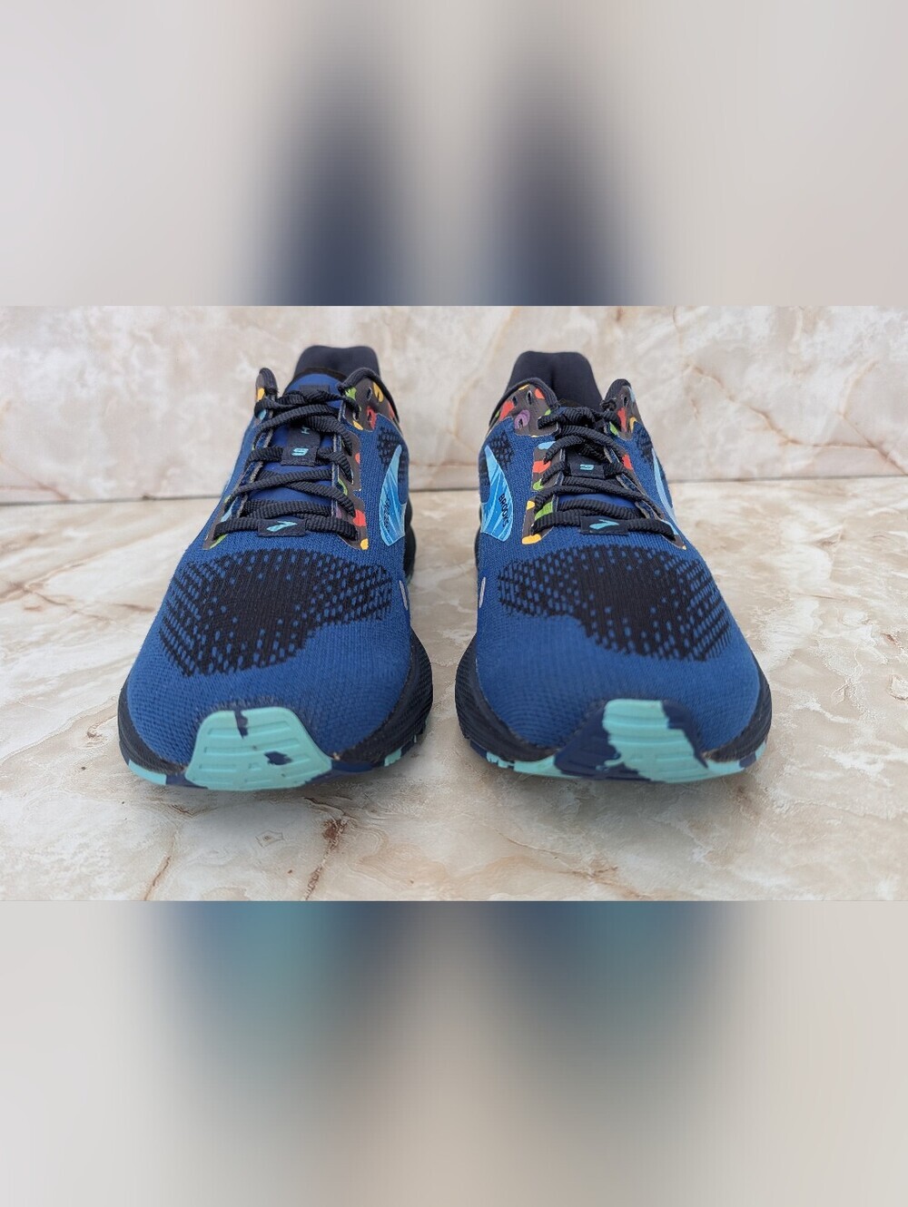 Brooks Men s Blue Multi-Color Running Sneakers Sz 8 - Picture 3 of 13
